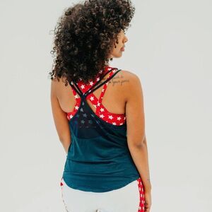 Navy Senita Athletics Trail Run Strappy Tank Small